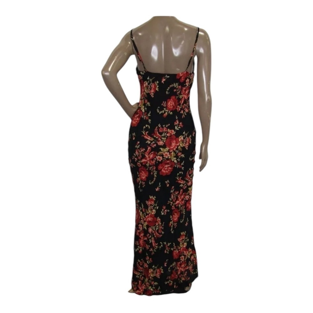 NWT Reformation Parma Black Red Floral Sleeveless Maxi Slip Dress Size M - Picture 11 of 13